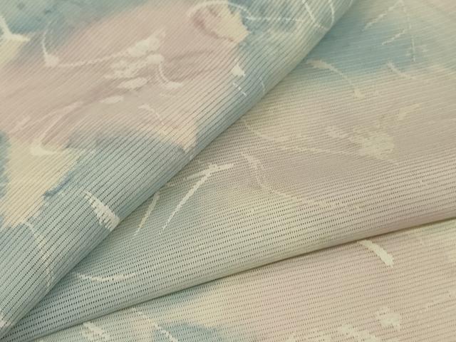 平和屋着物＊夏物　小紋　絽　舞花文　暈し染め　正絹　逸品　AABL5103jd