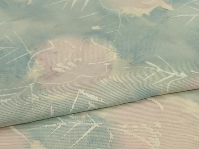 平和屋着物＊夏物　小紋　絽　舞花文　暈し染め　正絹　逸品　AABL5103jd