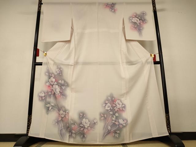 平和屋着物＊夏物　訪問着　絽　草花文　暈し染め　正絹　逸品　AABL5112jd