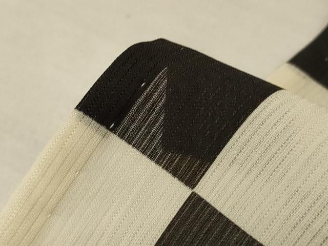 平和屋着物＊夏物　世界的ファッションデザイナー　山本寛斎　kansaiブランド　小紋　縦絽　市松丸文　洗える着物　AABL5113jd