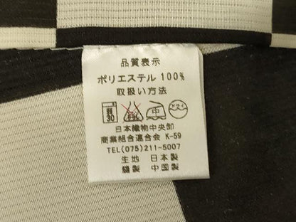 平和屋着物＊夏物　世界的ファッションデザイナー　山本寛斎　kansaiブランド　小紋　縦絽　市松丸文　洗える着物　AABL5113jd