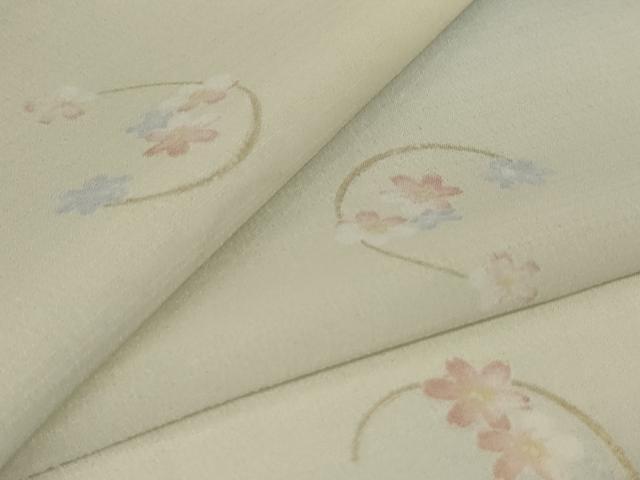 平和屋着物＊夏物　小紋　紗　花丸文　暈し染め　洗える着物　AABL5115jd
