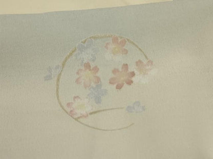 平和屋着物＊夏物　小紋　紗　花丸文　暈し染め　洗える着物　AABL5115jd