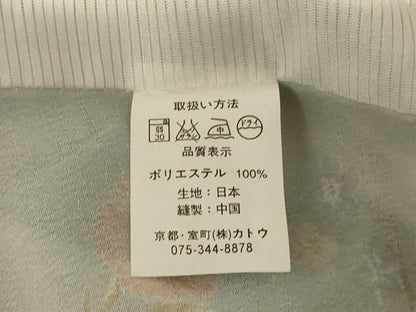 平和屋着物＊夏物　小紋　紗　花丸文　暈し染め　洗える着物　AABL5115jd