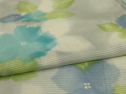 平和屋着物＊夏物　小紋　絽　舞花文　暈し染め　正絹　逸品　AABL5124jd
