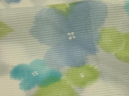 平和屋着物＊夏物　小紋　絽　舞花文　暈し染め　正絹　逸品　AABL5124jd