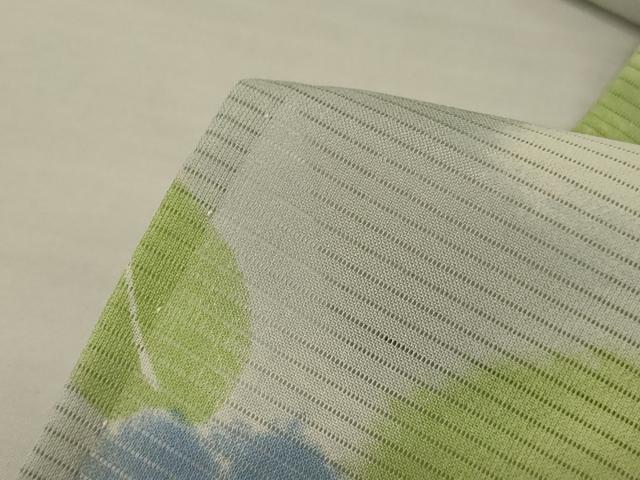 平和屋着物＊夏物　小紋　絽　舞花文　暈し染め　正絹　逸品　AABL5124jd