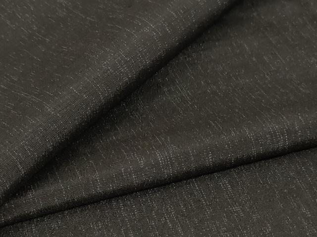 平和屋着物＊夏物　紗紬　霞文　黒地　正絹　逸品　AABL5135jd