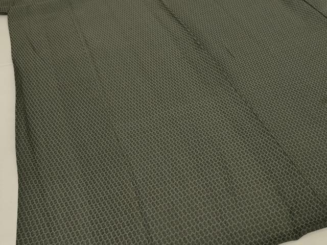 平和屋着物＊夏物　風通お召　紗　亀甲文　正絹　逸品　AABL5137jd