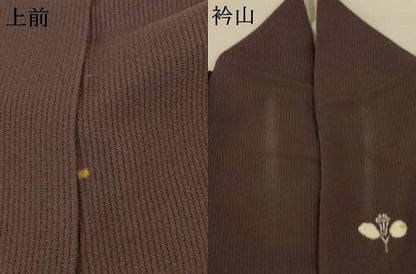 平和屋着物＊夏物　小紋　縦絽　絞り　草花文　正絹　逸品　AABL5142jd