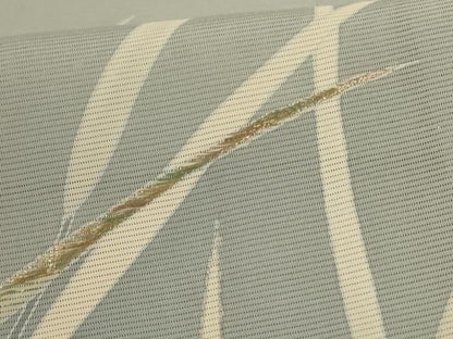平和屋着物＊夏物　訪問着　絽　刺繍　草葉文　暈し染め　銀彩　正絹　逸品　AABL5145jd
