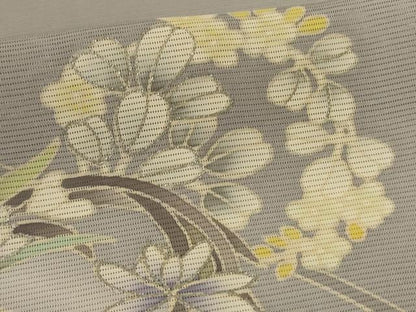 平和屋着物＊夏物　訪問着　絽　花丸文　暈し染め　銀彩　正絹　逸品　AABL5146jd