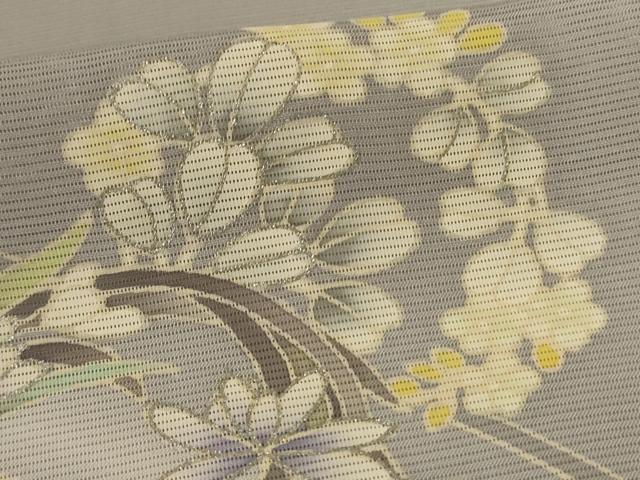 平和屋着物＊夏物　訪問着　絽　花丸文　暈し染め　銀彩　正絹　逸品　AABL5146jd