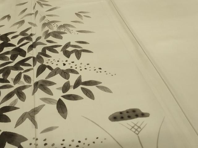 平和屋着物＊夏物　訪問着　絽　手描き　笹文　正絹　逸品　AABL5147jd