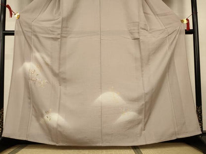 平和屋着物＊夏物　訪問着　紋絽　遠山草花文　暈し染め　金彩　正絹　逸品　AABL5151jd