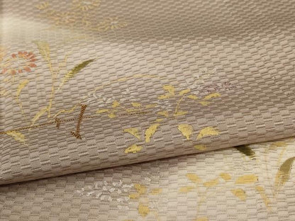 平和屋着物＊夏物　訪問着　紋絽　遠山草花文　暈し染め　金彩　正絹　逸品　AABL5151jd