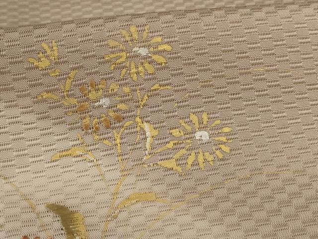 平和屋着物＊夏物　訪問着　紋絽　遠山草花文　暈し染め　金彩　正絹　逸品　AABL5151jd