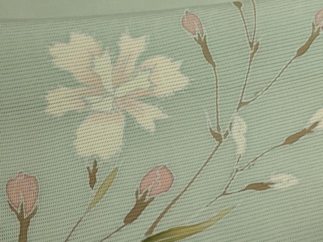 平和屋着物＊夏物　訪問着　絽　友禅　草花文　暈し染め　正絹　逸品　AABL5158jd
