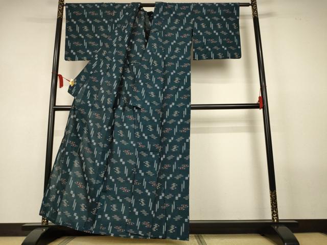 平和屋着物＊夏物　本場琉球絣　綿琉球　綿　逸品　AABL5159jd