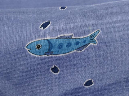 平和屋着物＊夏物　上布　魚　麻　逸品　AABL5160jd