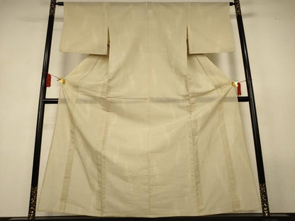 平和屋着物＊夏物　紗紬　抽象文様　正絹　逸品　AABL5166jd
