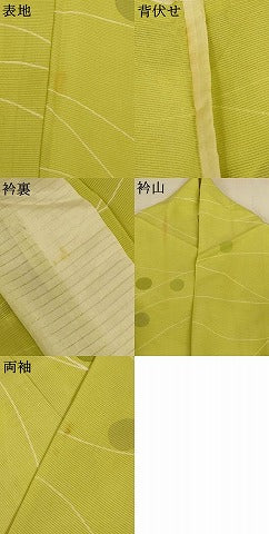 平和屋着物＊夏物　小紋　絽　丸文　正絹　逸品　AABL5171jd
