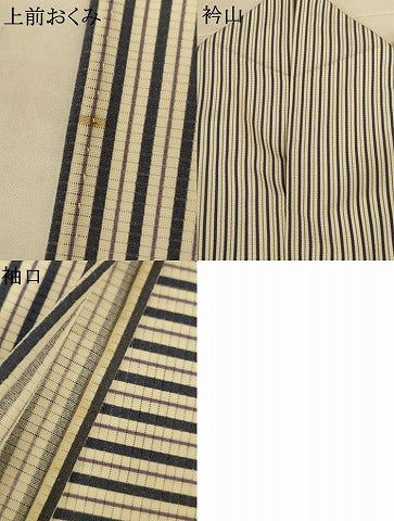 平和屋着物＊夏物　小紋　絽　縞　正絹　逸品　AABL5175jd