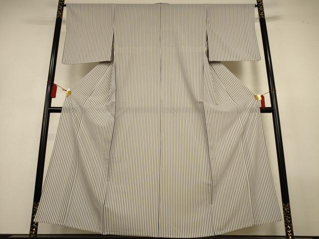 平和屋着物＊夏物　小紋　絽　縞　正絹　逸品　AABL5175jd