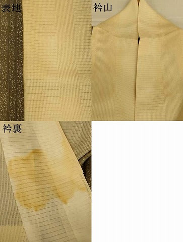 平和屋着物＊夏物　小紋　紋絽　間道　暈し染め　ロング丈　正絹　逸品　AABL5176jd