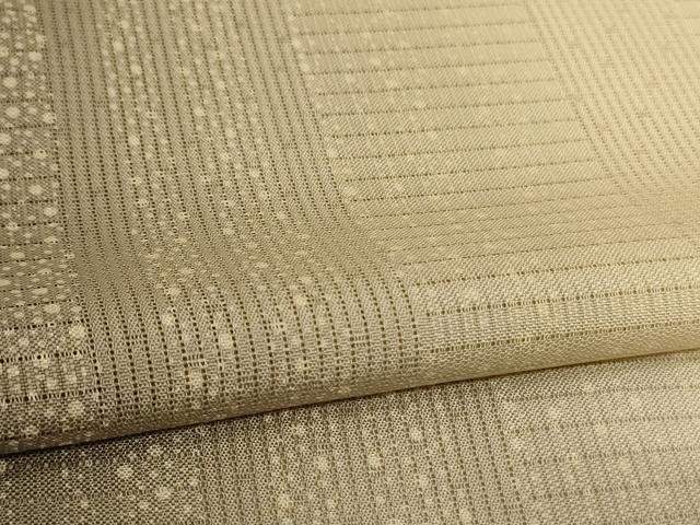 平和屋着物＊夏物　小紋　紋絽　間道　暈し染め　ロング丈　正絹　逸品　AABL5176jd