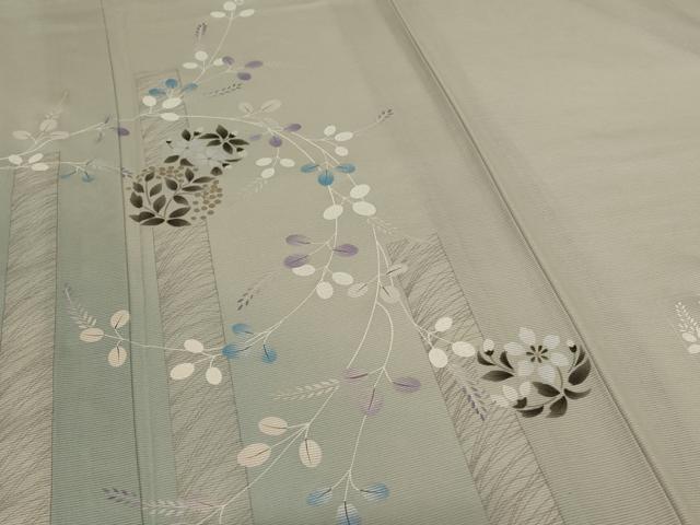 平和屋着物＊夏物　訪問着　絽　手描き　草花文　暈し染め　金彩　正絹　逸品　未使用　AABL5178jd