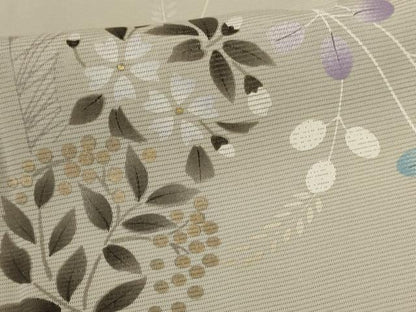 平和屋着物＊夏物　訪問着　絽　手描き　草花文　暈し染め　金彩　正絹　逸品　未使用　AABL5178jd
