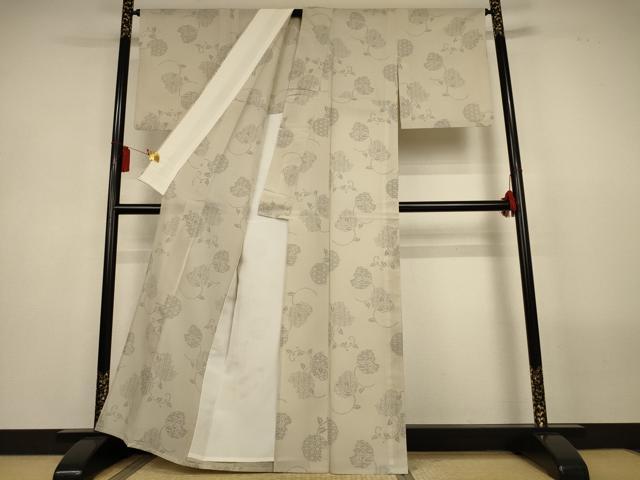 平和屋着物＊夏物　結城紬　夏結城　120亀甲　飛び亀甲　吉祥唐草丸文　正絹　逸品　AABL5181jd