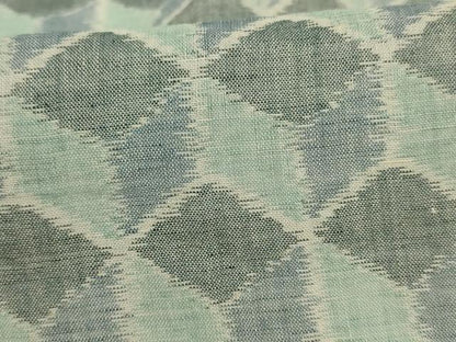 平和屋着物＊夏物　本場小千谷ちぢみ　幾何学文様　麻　逸品　AABL5182jd