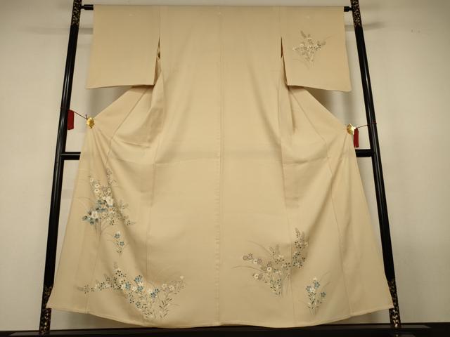 平和屋着物＊夏物　訪問着　絽　草花文　正絹　逸品　AABL5187jd