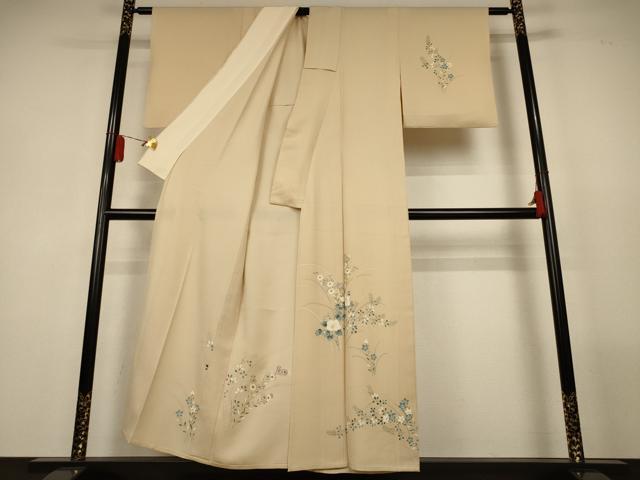 平和屋着物＊夏物　訪問着　絽　草花文　正絹　逸品　AABL5187jd