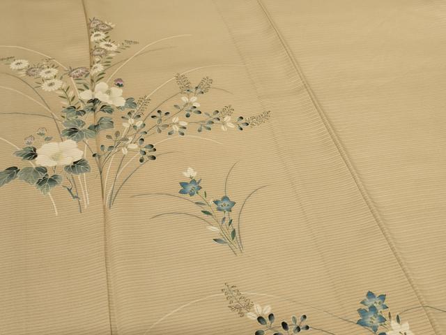 平和屋着物＊夏物　訪問着　絽　草花文　正絹　逸品　AABL5187jd