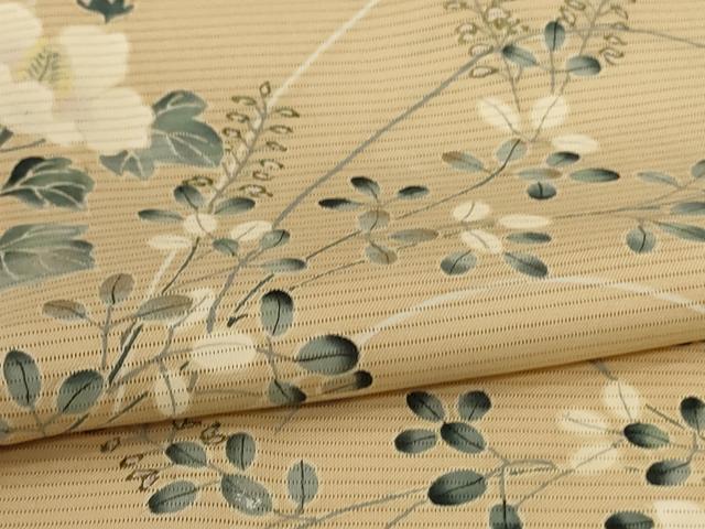 平和屋着物＊夏物　訪問着　絽　草花文　正絹　逸品　AABL5187jd