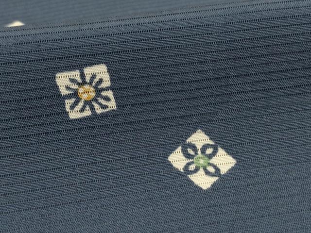 平和屋着物＊夏物　小紋　絽　舞花文　正絹　逸品　AABL5189jd