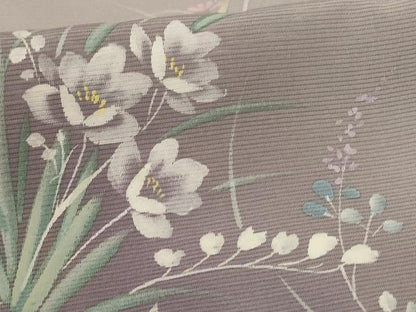 平和屋着物＊夏物　訪問着　絽　手描き　草花文　正絹　逸品　AABL5191jd