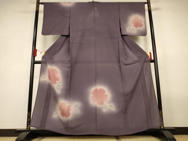 平和屋着物＊夏物　訪問着　絽縮緬　舞花文　暈し染め　正絹　逸品　AABL5194jd