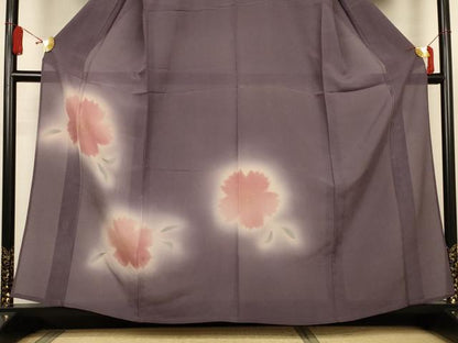 平和屋着物＊夏物　訪問着　絽縮緬　舞花文　暈し染め　正絹　逸品　AABL5194jd