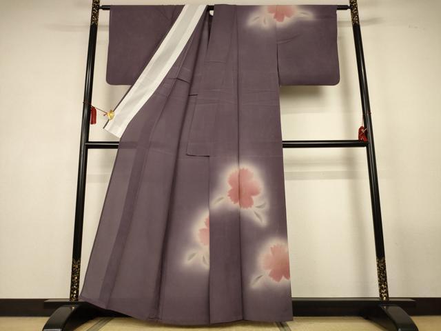 平和屋着物＊夏物　訪問着　絽縮緬　舞花文　暈し染め　正絹　逸品　AABL5194jd