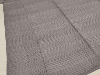 平和屋着物＊夏物　小紋　絽縮緬　横縞　正絹　逸品　AABL5199jd