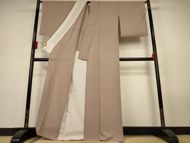 平和屋着物＊夏物　小紋　絽縮緬　霞文　正絹　逸品　AABL5201jd
