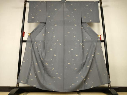 平和屋着物＊夏物　小紋　絽　舞花文　正絹　逸品　AABL5203jd