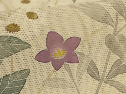 平和屋着物＊夏物　訪問着　絽　草花文　松坂屋扱い　正絹　逸品　AABL5205jd