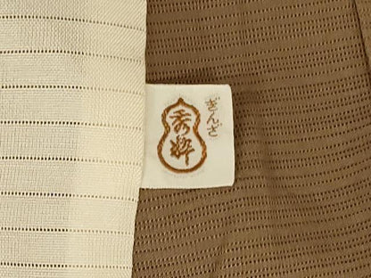 平和屋着物＊夏物　訪問着　変わり絽　総刺繍　流水草花文　金糸　正絹　逸品　AABL5208jd