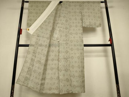 平和屋着物＊夏物　沖縄県無形文化財指定　本場八重山上布　菱文　麻　逸品　AABL5217jd