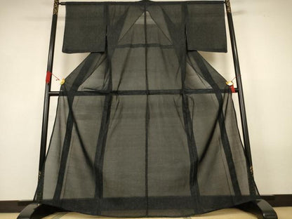 平和屋着物＊夏物　本場大島紬　夏大島　抽象文様　正絹　逸品　AABL5220jd